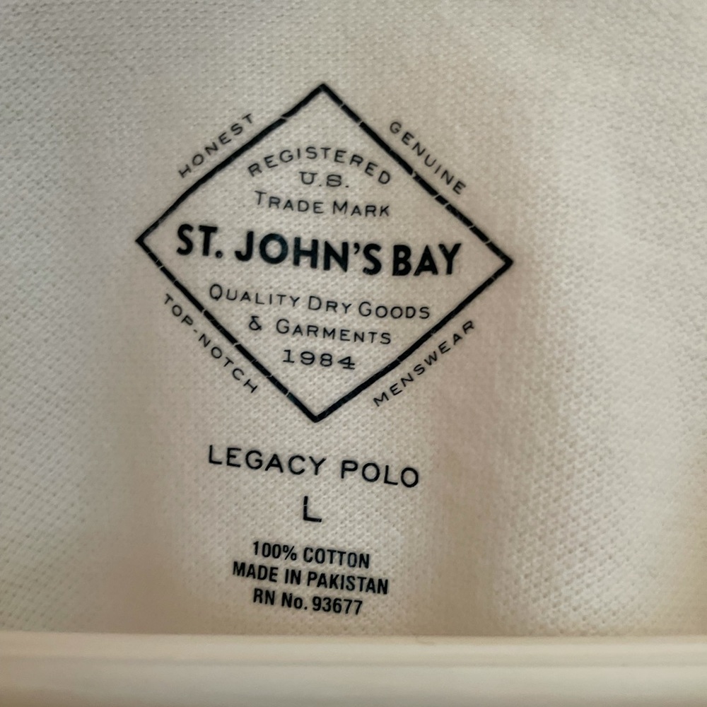 St. John bay brand, made in Pakistan